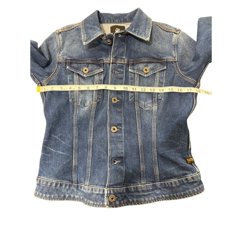 G-Star Raw Denim Jacket Elto Pure Stretch Slim Blue Button-Up Size M NEW - Picture 6 of 8